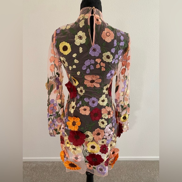 Finesse Multicolor Floral Long Sleeve Dress - Picture 4 of 5